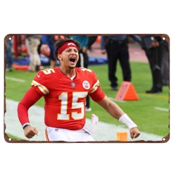 Kansas City Chiefs Aluminum Sign 12x8 Inch Patrick Mahomes 004