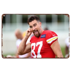 Kansas City Chiefs Aluminum Sign 12x8 Inch Travis Kelce 002