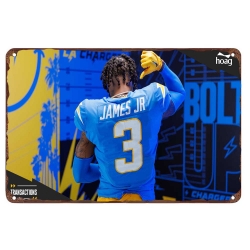 Los Angeles Chargers Aluminum Sign 12x8 Inch Derwin James 001