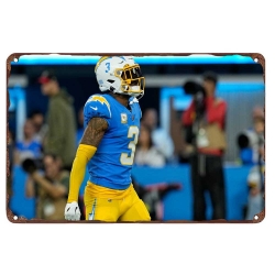 Los Angeles Chargers Aluminum Sign 12x8 Inch Derwin James 005