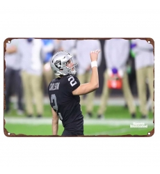 Los Angeles Raiders Aluminum Sign 12x8 Inch Daniel Carlson 002