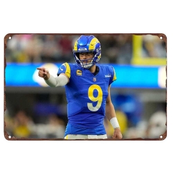 Los Angeles Rams Aluminum Sign 12x8 Inch Matthew Stafford 001