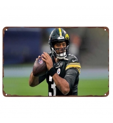 Pittsburgh Steelers Aluminum Sign 12x8 Inch Russell Wilson 001