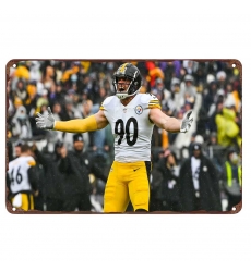 Pittsburgh Steelers Aluminum Sign 12x8 Inch T.J. Watt 004