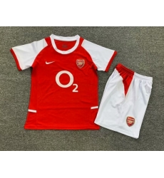 Youth Retro Soccer Jerseys Arsena Red 02 04