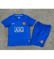 Youth Retro Soccer Jerseys Manchester United F.C. Blue