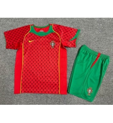 Youth Retro Soccer Jerseys Portugal Red