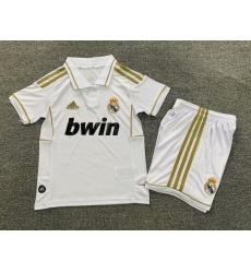 Youth Retro Soccer Jerseys Real Madrid CF White 11 12