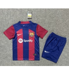 Youth Soccer Jersey Barcelona 23 24 Home