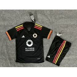 Youth Soccer Jersey Roma Black