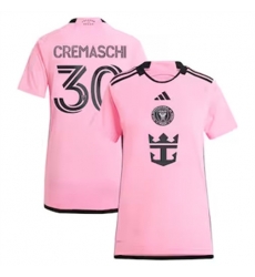 Women Inter Miami CF Benjamin Cremaschi 2024 25 Home Replica Pink