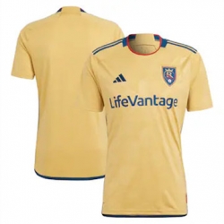 Men Real Salt Lake Blank 2023 24 Away Replica Gold