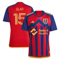 Men Real Salt Lake Justen Glad 2024 25 Away Replica Red