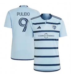 Men Sporting Kansas City Alan Pulido 2023 24 Home Replica Light Blue