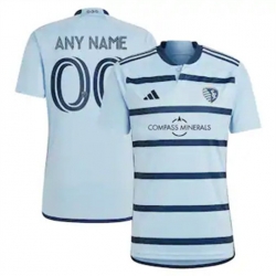 Men Sporting Kansas City Custom 2023 24 Home Replica Light Blue