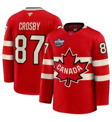 Men Canada 87 Sidney Crosby Red 2025 4 Nations Face Off Premium Stitched Jersey