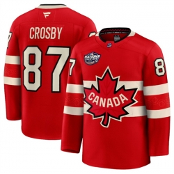 Men Canada 87 Sidney Crosby Red 2025 4 Nations Face Off Premium Stitched Jersey