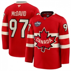 Men Canada 97 Connor McDavid Red 2025 4 Nations Face Off Premium Stitched Jersey