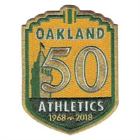 Women 2018 Oakland As Athletics 50th Anniversary Patch Biaog